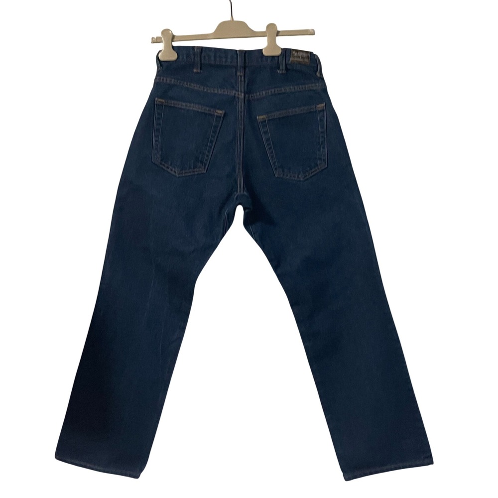 Vintage All American Made in USA Dark Wash Straight Leg Jeans 31x32 Indigo - Picture 2 of 5
